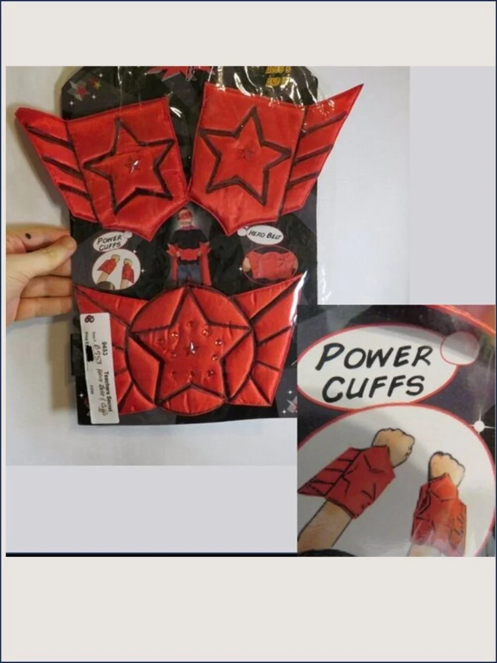 Kids Superhero Costume Set Red Hero Belt & Power Cuffs Ages 3-6 NIP 3 Pc